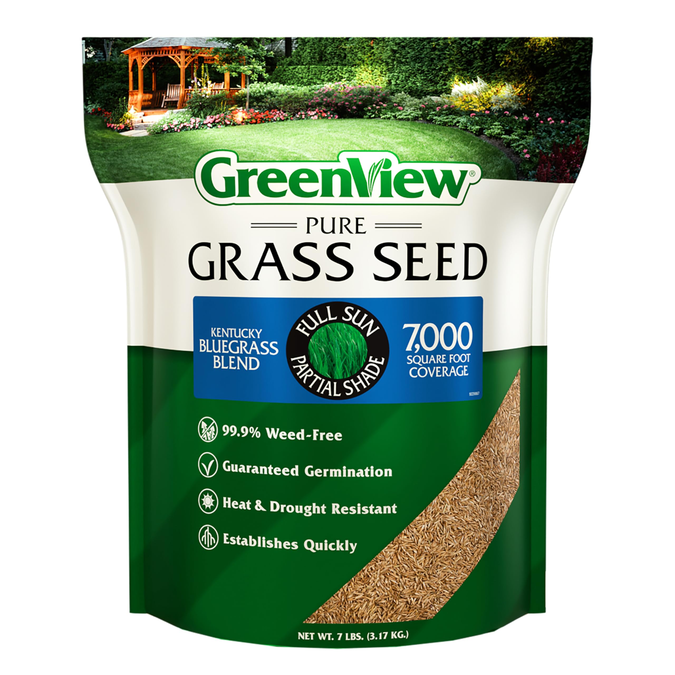 Amazon.com: GreenView Pure Grass Seed Kentucky Bluegrass Blend, 7